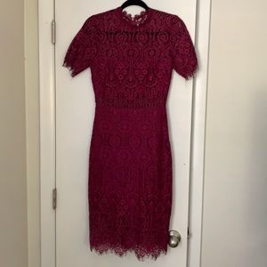 Lace Midi Dress Lulus